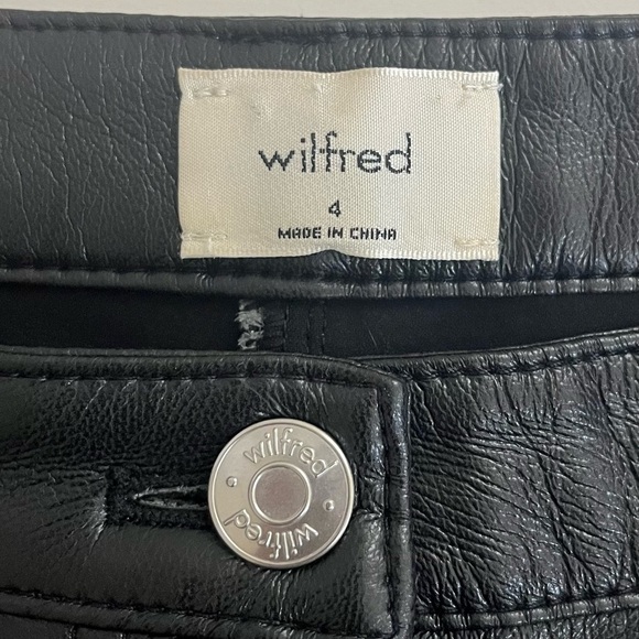 Aritzia Wilfred The Melina High Waisted Vegan
Leather Straight Leg Black Pant - Picture 14 of 16